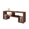 Scandinavian Wood Color Open Shelving TV Stand Image - 3