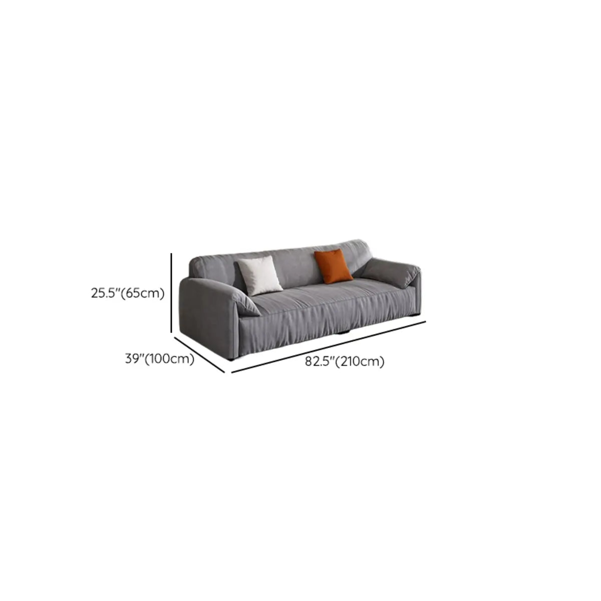 Scratch Resistant Abrasive Cloth Cushion Back Sofa Image - 11