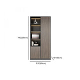 Scratch Resistant Brown Tall Office Cabinet with Shelves #size