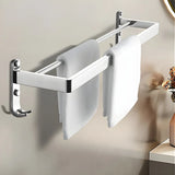 Scratch Resistant Chrome Metal Bathroom Storage Set Image - 14