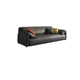 Scratch Resistant Faux Leather Upholstered Back Sofa Image - 3