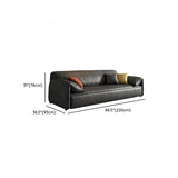 Scratch Resistant Faux Leather Upholstered Back Sofa #size