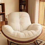 Scratch Resistant Grey Upholstered Tufted Rocking Chair Image - 6