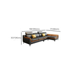 Scratch Resistant Leather Flared Arm Horizontal Sofa Image - 11