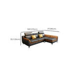 Scratch Resistant Leather Flared Arm Horizontal Sofa Image - 12