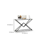 Scratch Resistant Metal Gold Rectangular Console Table #size