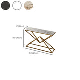 Scratch Resistant Metal Gold Rectangular Console Table Image - 14