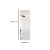 Scratch Resistant Sliding Rectangular Glass Shower Door #size