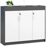 Scratch Resistant Wood Black Lockable Office Cabinet Image - 1