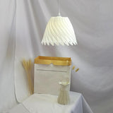 Sculptural Dining Room White Resin Swirl Pendant Light Image - 4