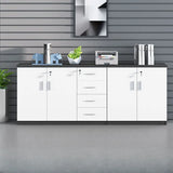 Secure Horizontal Wide Office Storage Cabinet with Drawers Image - 18