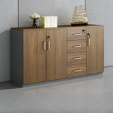 Secure Horizontal Wide Office Storage Cabinet with Drawers Image - 20