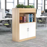 Secure Modern Lockable Door Wood Office Storage Cabinet Image - 3