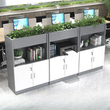 Secure Modern Lockable Door Wood Office Storage Cabinet Image - 4