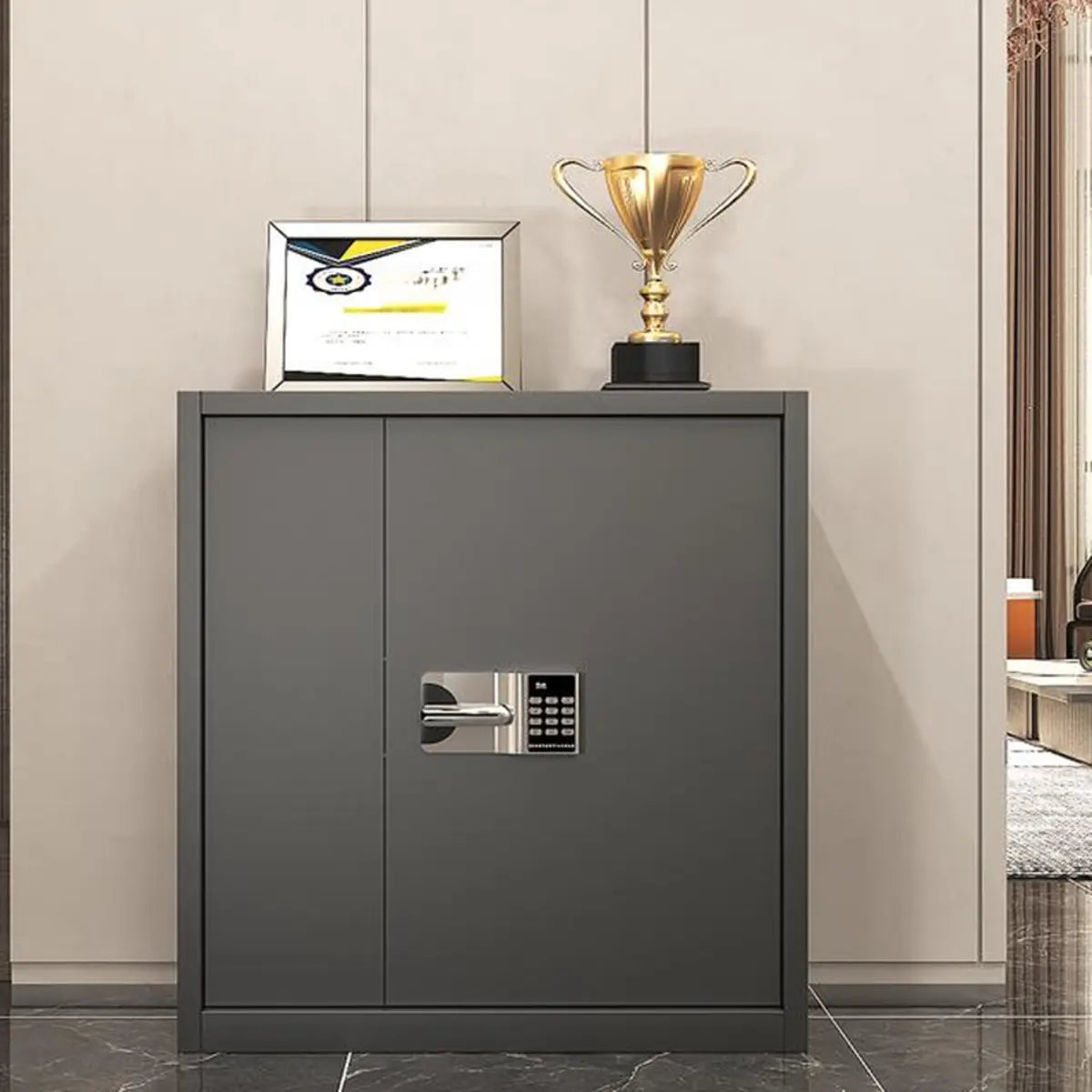 Secure Steel Rectangular Storage Cabinet with Digital Lock Image - 6