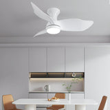 Semi-Flush Elegant Minimalist 3-Blade Ceiling Fan Light Image - 1