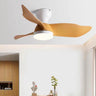 Semi-Flush Elegant Minimalist 3-Blade Ceiling Fan Light Image - 3