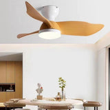 Semi-Flush Elegant Minimalist 3-Blade Ceiling Fan Light Image - 7