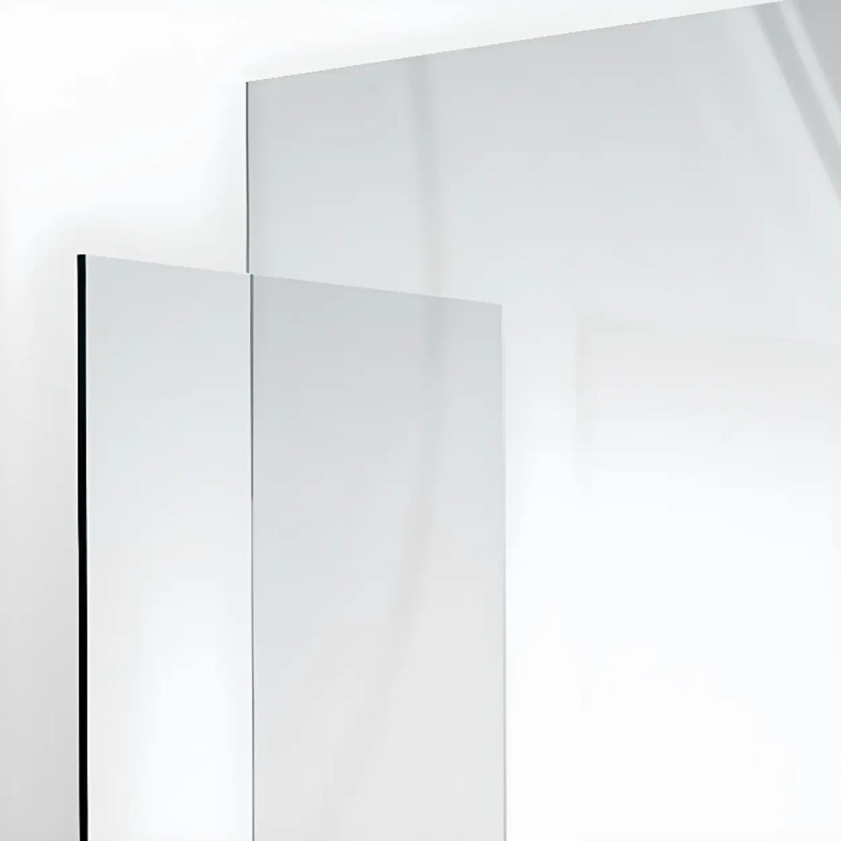 Semi-Frameless Sliding Clear Glass Handle Shower Door Image - 3