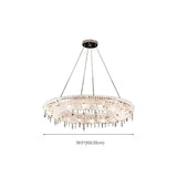 Semicircle Crystal Tassel Clear Living Room Chandelier Image - 14