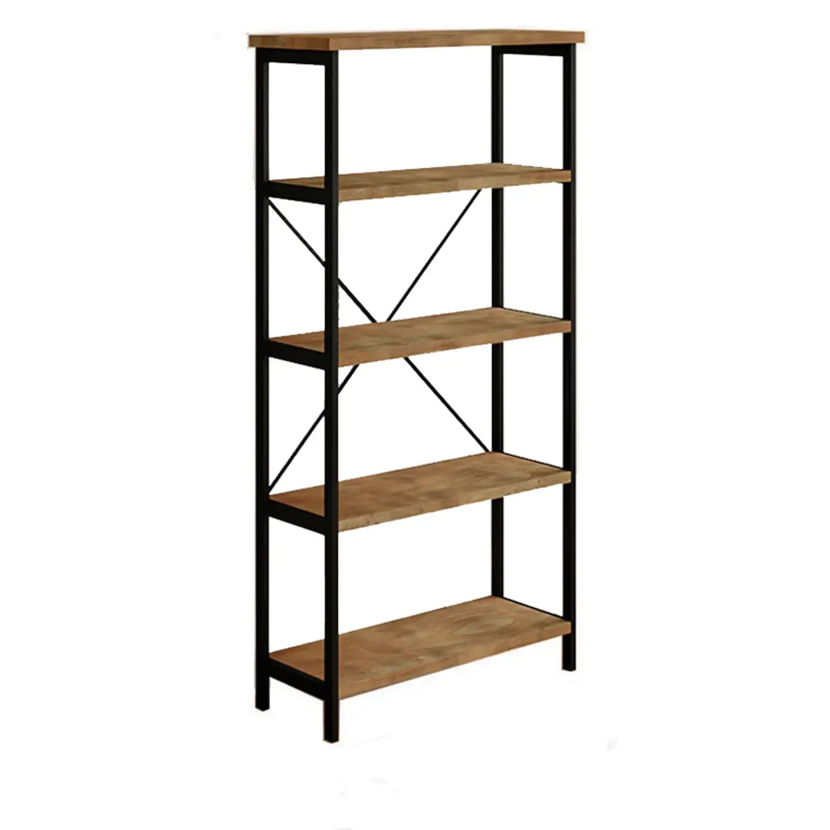 Sepia Casual 5 Shelves Open Alloy Display Bookcase Image - 2