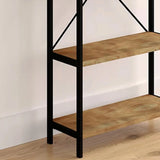 Sepia Casual 5 Shelves Open Alloy Display Bookcase Image - 6