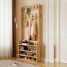 Shoe Storage Freestanding Wood Tall Coat Rack Organizer Image - 25