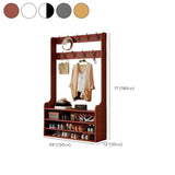 Shoe Storage Freestanding Wood Tall Coat Rack Organizer #size