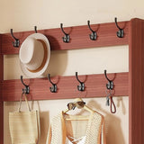 Shoe Storage Freestanding Wood Tall Coat Rack Organizer Image - 4