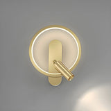 Silica Gel Circular Gold Reading Wall Light Fixture Image - 2