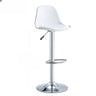 Silver Base Round Metal Adjustable Swivel Bar Stool Image - 15