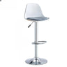 Silver Base Round Metal Adjustable Swivel Bar Stool Image - 2