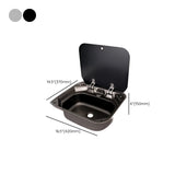 Silver Drop-In Rectangular Stainless Steel Kitchen Sink #size