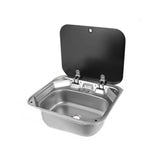 Silver Drop-In Rectangular Stainless Steel Kitchen Sink Image - 3