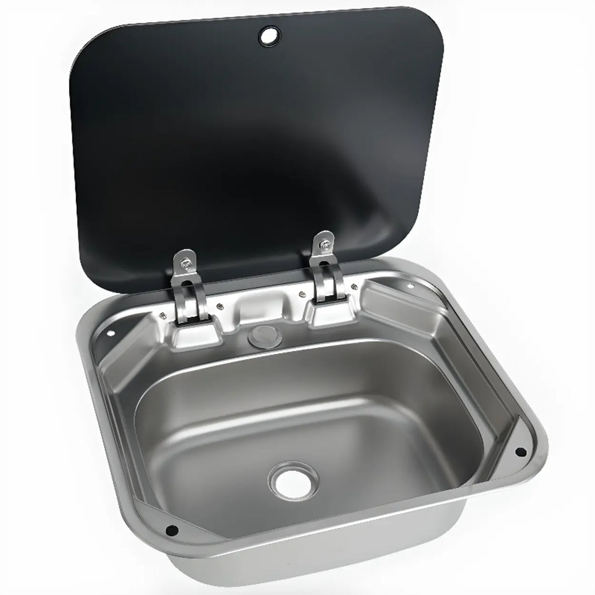 Silver Drop-In Rectangular Stainless Steel Kitchen Sink Image - 6