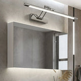 Silver Finish Adjustable Bar Modern Mirror Vanity Light Image - 4