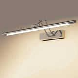 Silver Finish Adjustable Bar Modern Mirror Vanity Light Image - 5