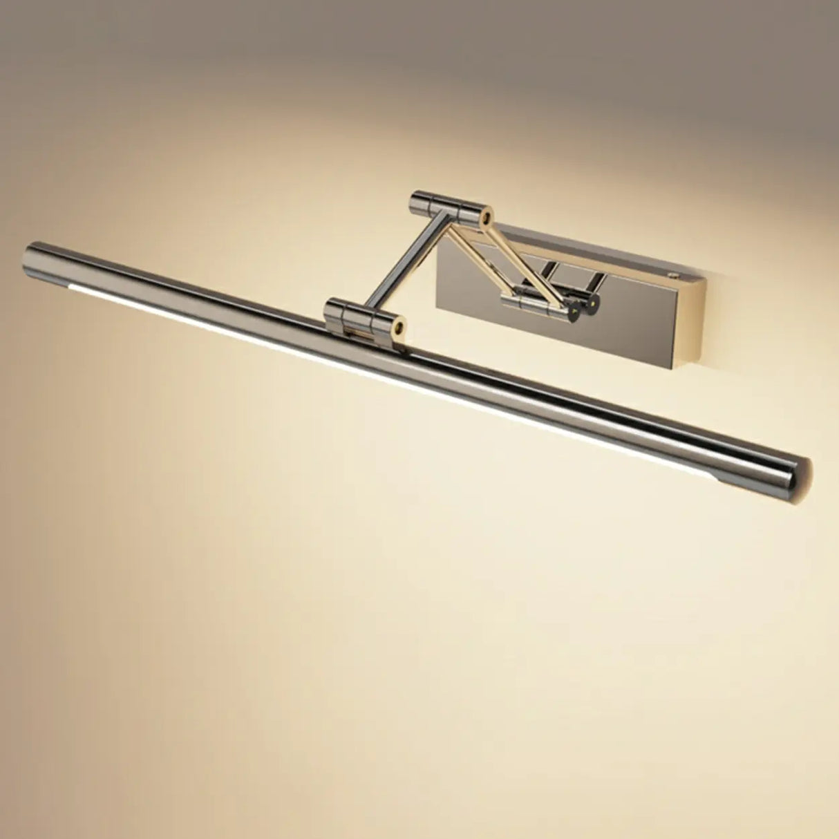 Silver Finish Adjustable Bar Modern Mirror Vanity Light Image - 6