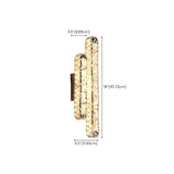 Silver Geometric Clear Crystal Modern Wall Sconce Image - 19