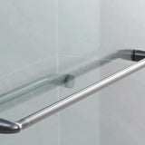 Silver Hardware Sliding Glass Shower Door with Handle Image - 3