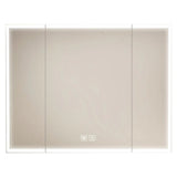 Silver Large Storage Frameless Mirror Medicine Cabinet Image - 10