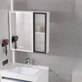 Silver Large Storage Frameless Mirror Medicine Cabinet Image - 27