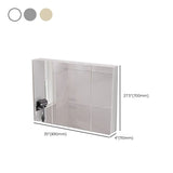 Silver Large Storage Frameless Mirror Medicine Cabinet Image - 35