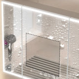 Silver Large Storage Frameless Mirror Medicine Cabinet Image - 3