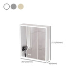 Silver Large Storage Frameless Mirror Medicine Cabinet Image - 33