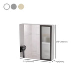 Silver Large Storage Frameless Mirror Medicine Cabinet Image - 36