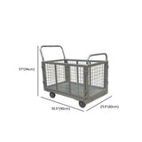 Silver Metal Mesh Handle Utility Cart with Casters Image - 16