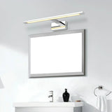 Silver Modern Rectangular LED Bathroom Vanity Light Image - 4