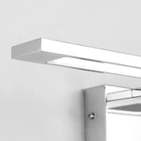 Silver Modern Rectangular LED Bathroom Vanity Light Image - 7