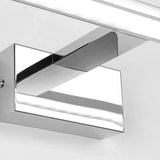 Silver Modern Rectangular LED Bathroom Vanity Light Image - 8